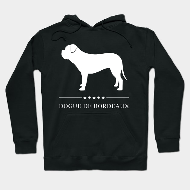 Dogue de Bordeaux Dog White Silhouette Hoodie by millersye